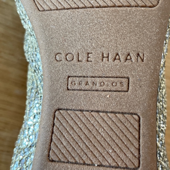 NWT Cole Haan Glittering Silver Flats 8.5 - Picture 4 of 13